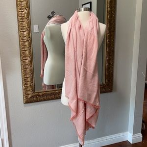 Ann Taylor Wrap, Pink / Peach Scarf NWT